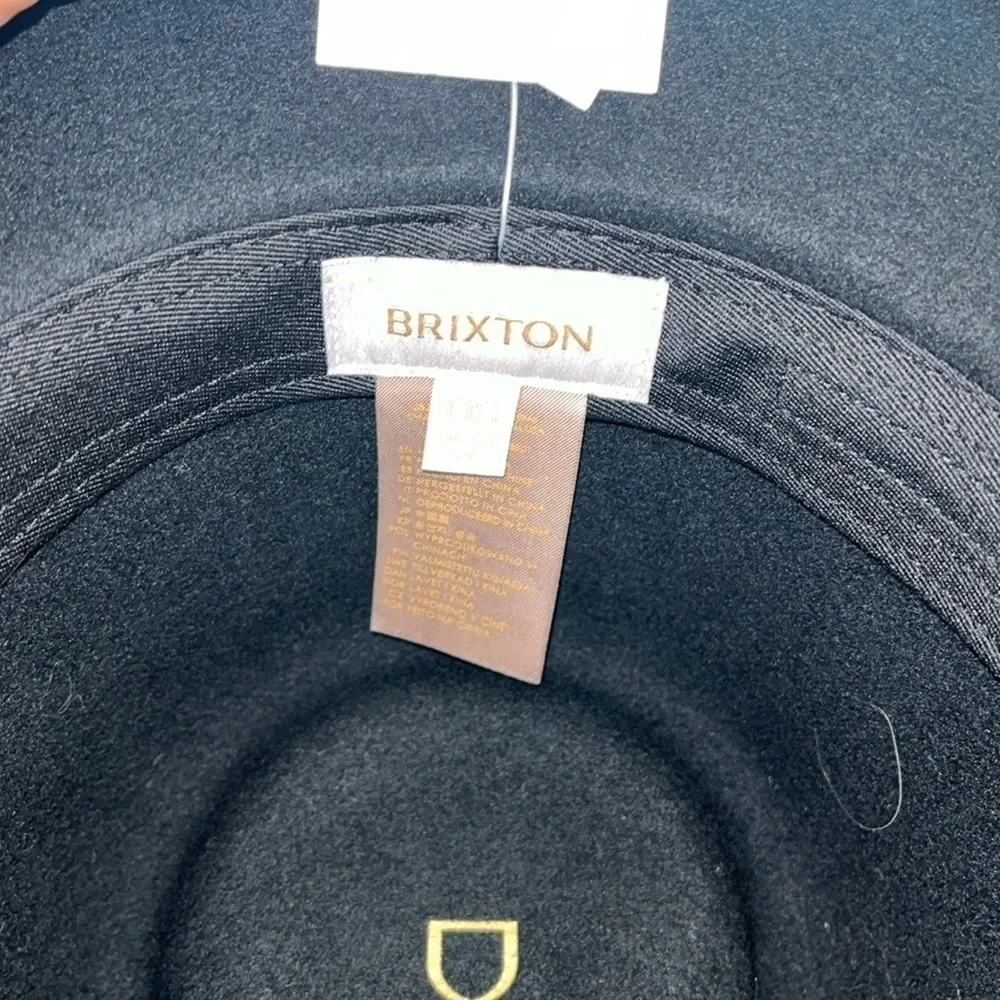 BRIXTON NWT MESSER FEDORA BLACK/BLACK HAT CAP